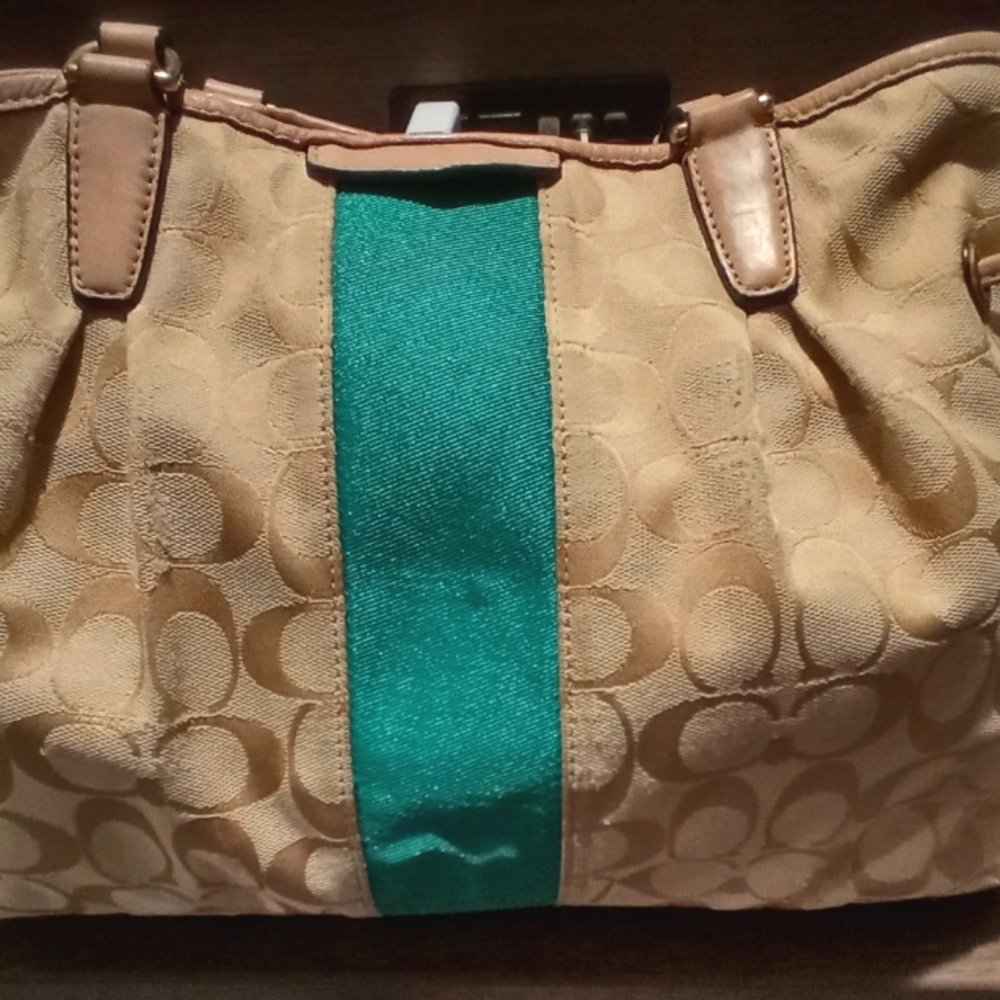 Tan COACH purse